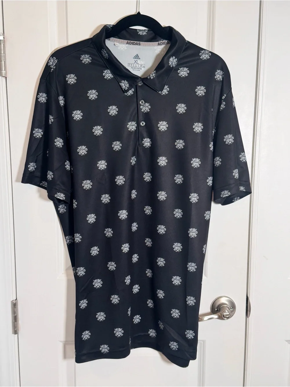 Adidas Whistling Straits Golf Mens XL Black Green Man Logo Primegreen Polo Shirt